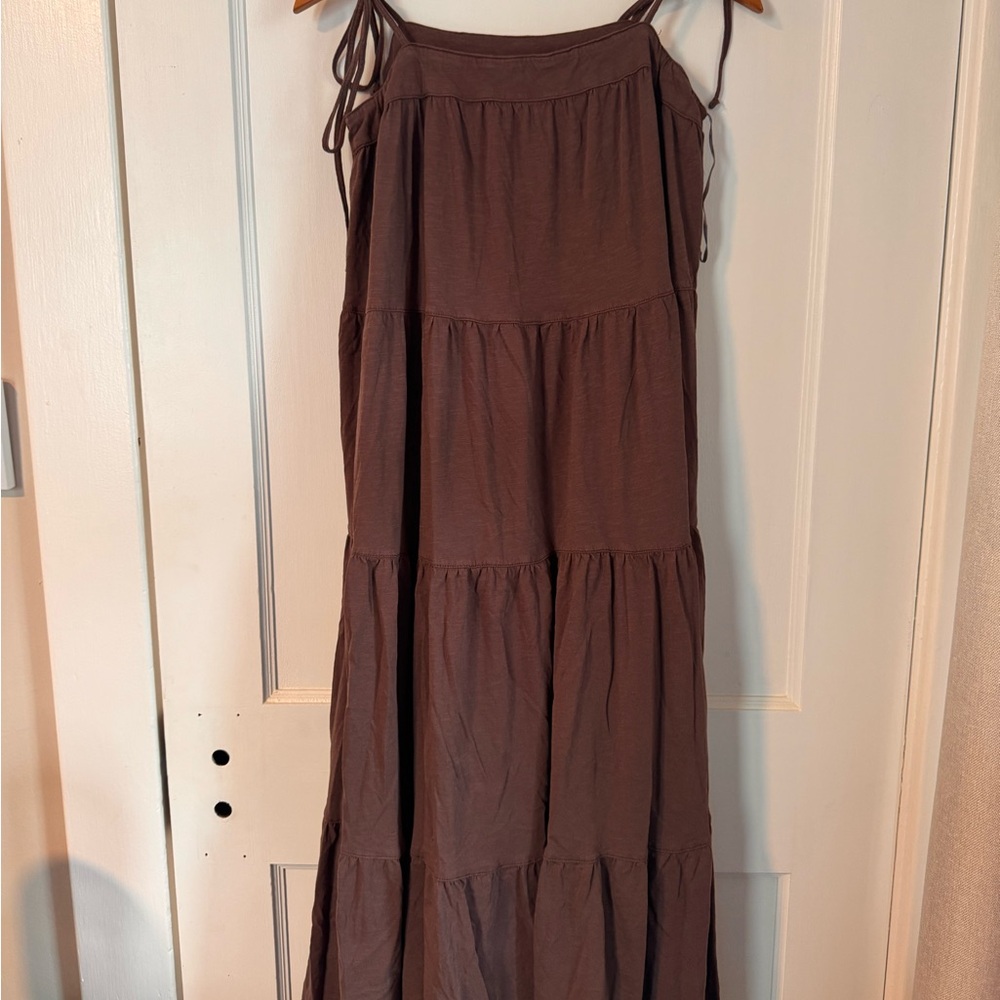 American Eagle Outfitters Brown Tiered Maxi Dress Skirt